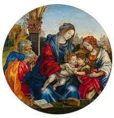 'Holy Family with the Infant, Saint John and Saint Margaret' by Lippi circa 1495